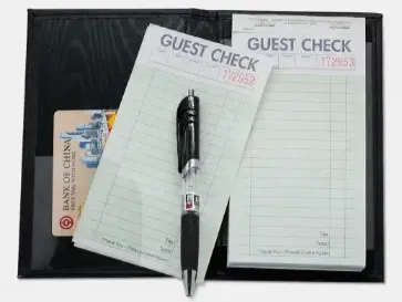 restaurant guest check presenter