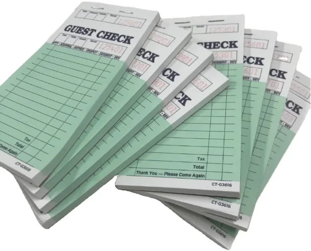 Custom restaurant guest check books