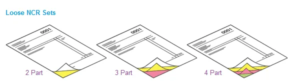 loose NCR carbonless form sets for delivery notes invoices and packing documents