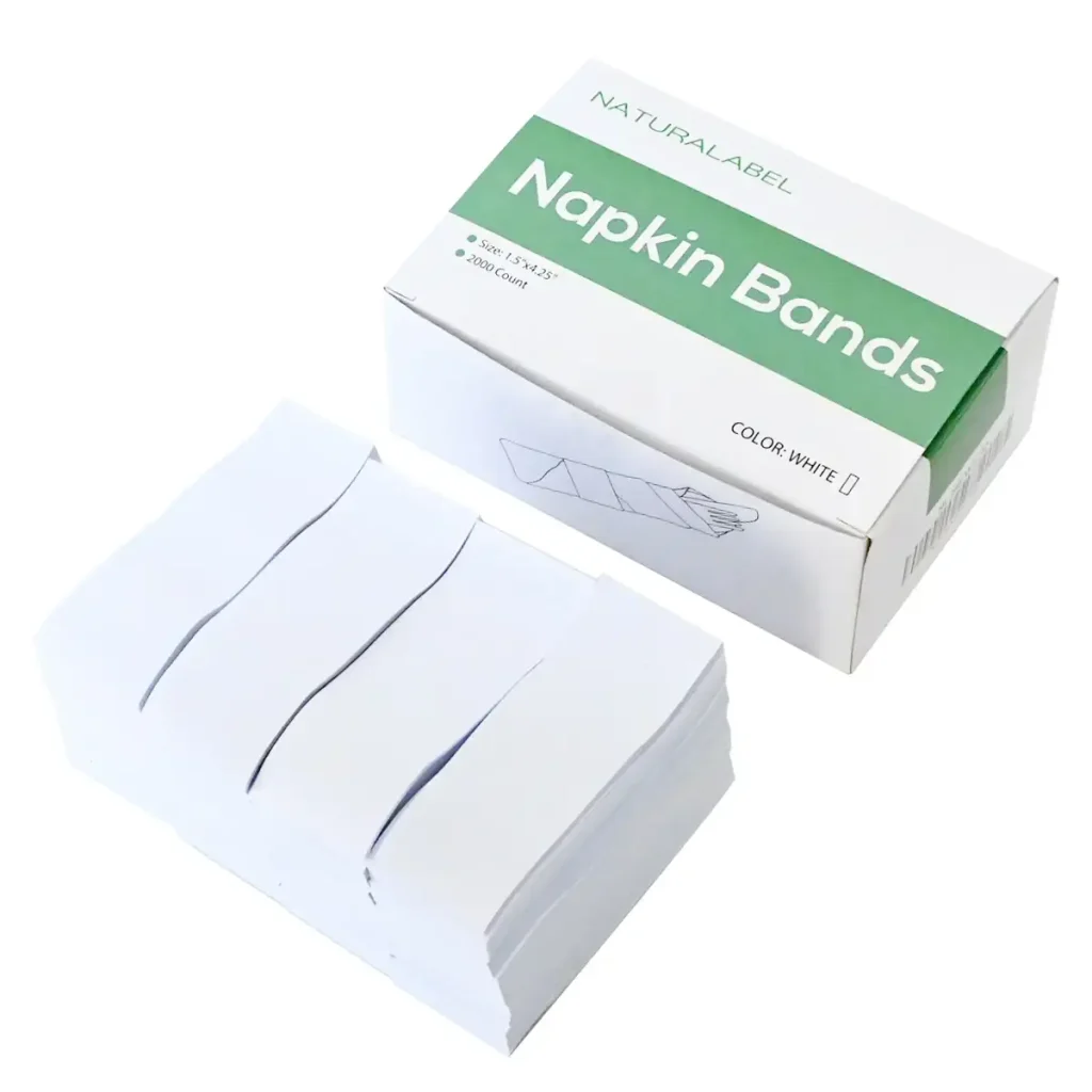printed paper bands for napkins and utensils