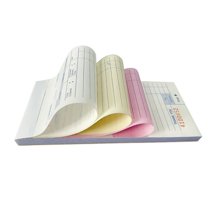 White yellow and pink NCR copy sets for work order forms