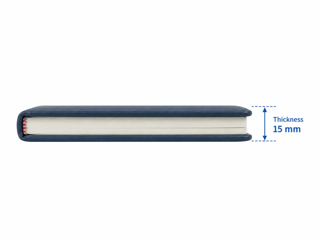 custom notebook binding and side view