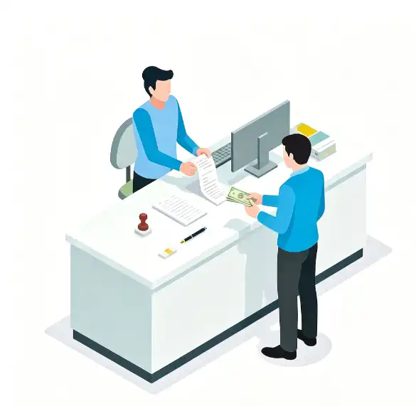Cash receipt book printing scene for small business payment records