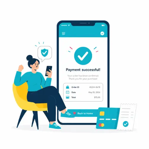 Confirm payment for custom printing order