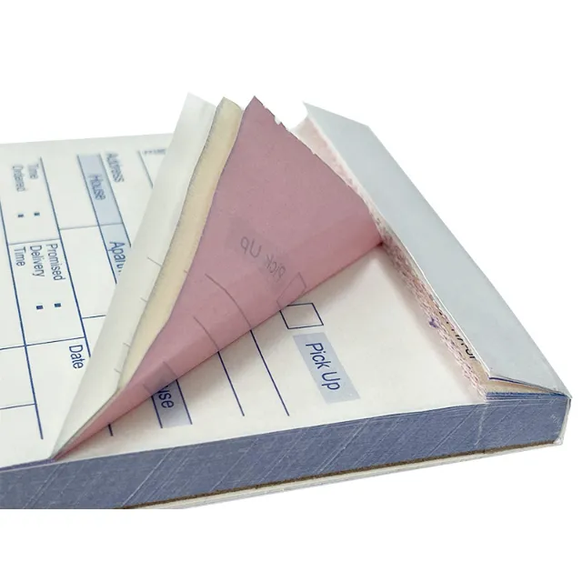 Clean tear-off perforation on a carbonless work order form