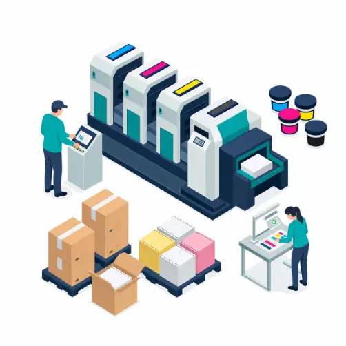 Custom printing production process